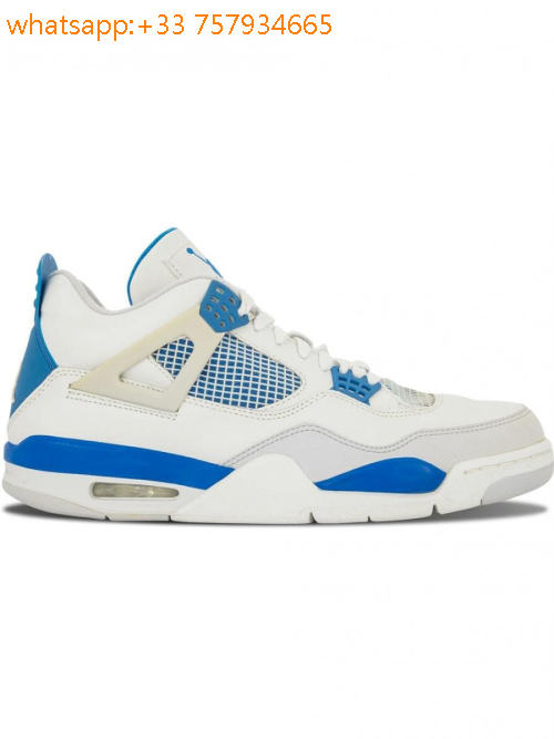 Jordan retro 4 blanche et bleu Clearance